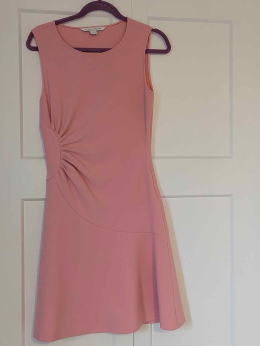 Diane von Furstenberg Pink Sleeveless Ruched Dress Size 4